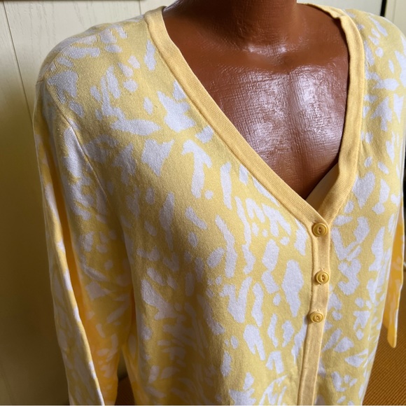 CJ Banks cotton cardigan sweater lovely!! 2X with a Bonus Talbots sweater! - Picture 3 of 14
